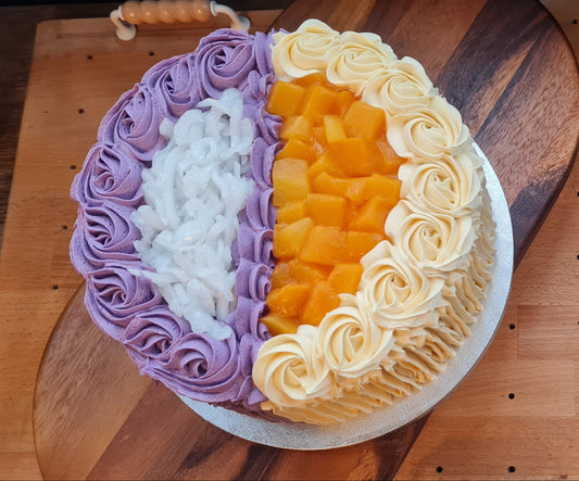 Half N' Half. Mango and Ube (purple yam) (8″)