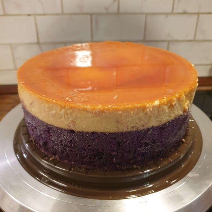 Ube Custard Cake