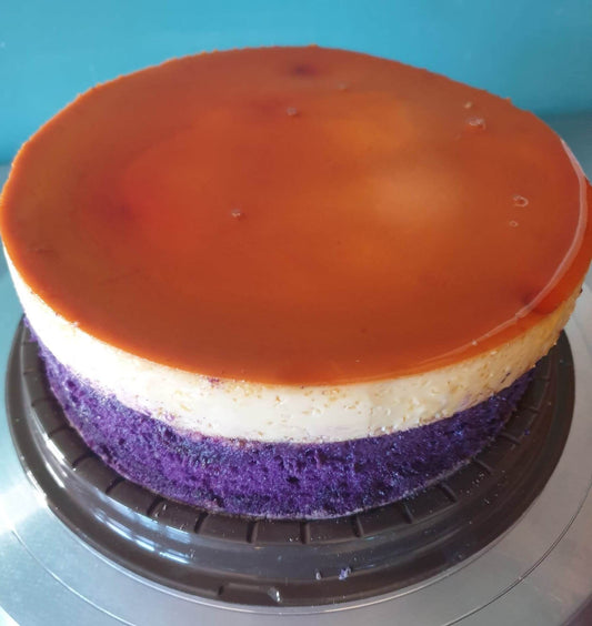 Ube Custard Cake