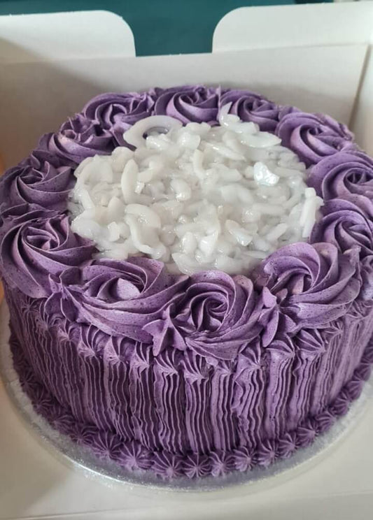 Ube Cake with Macapuno Toppings (8″)
